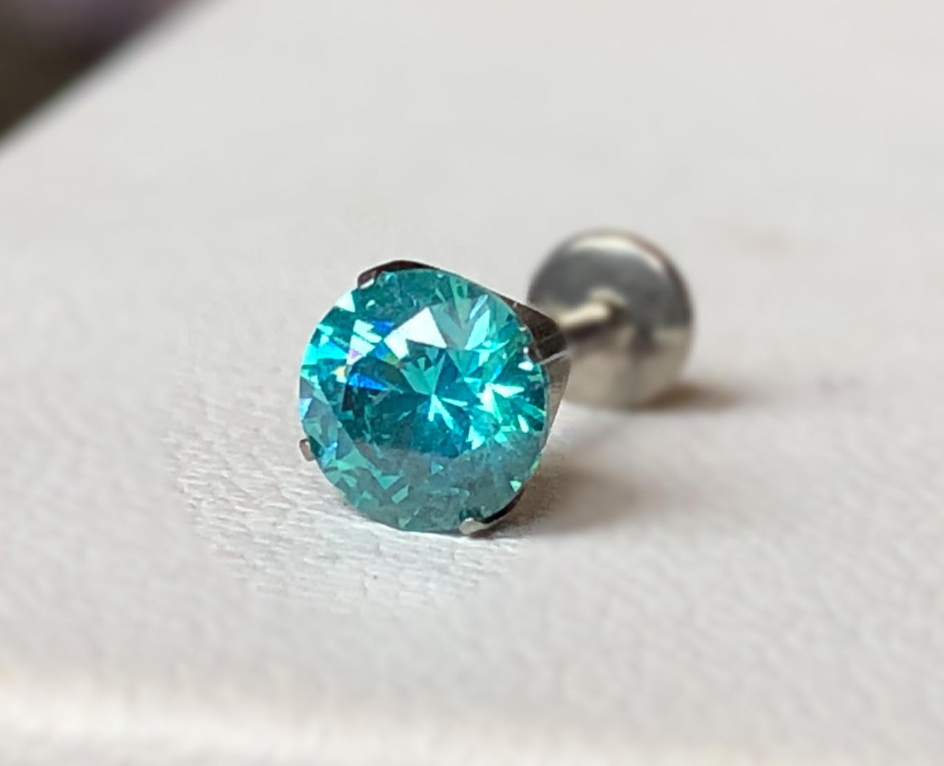 Mint Green CZ Prong by NeoMetal