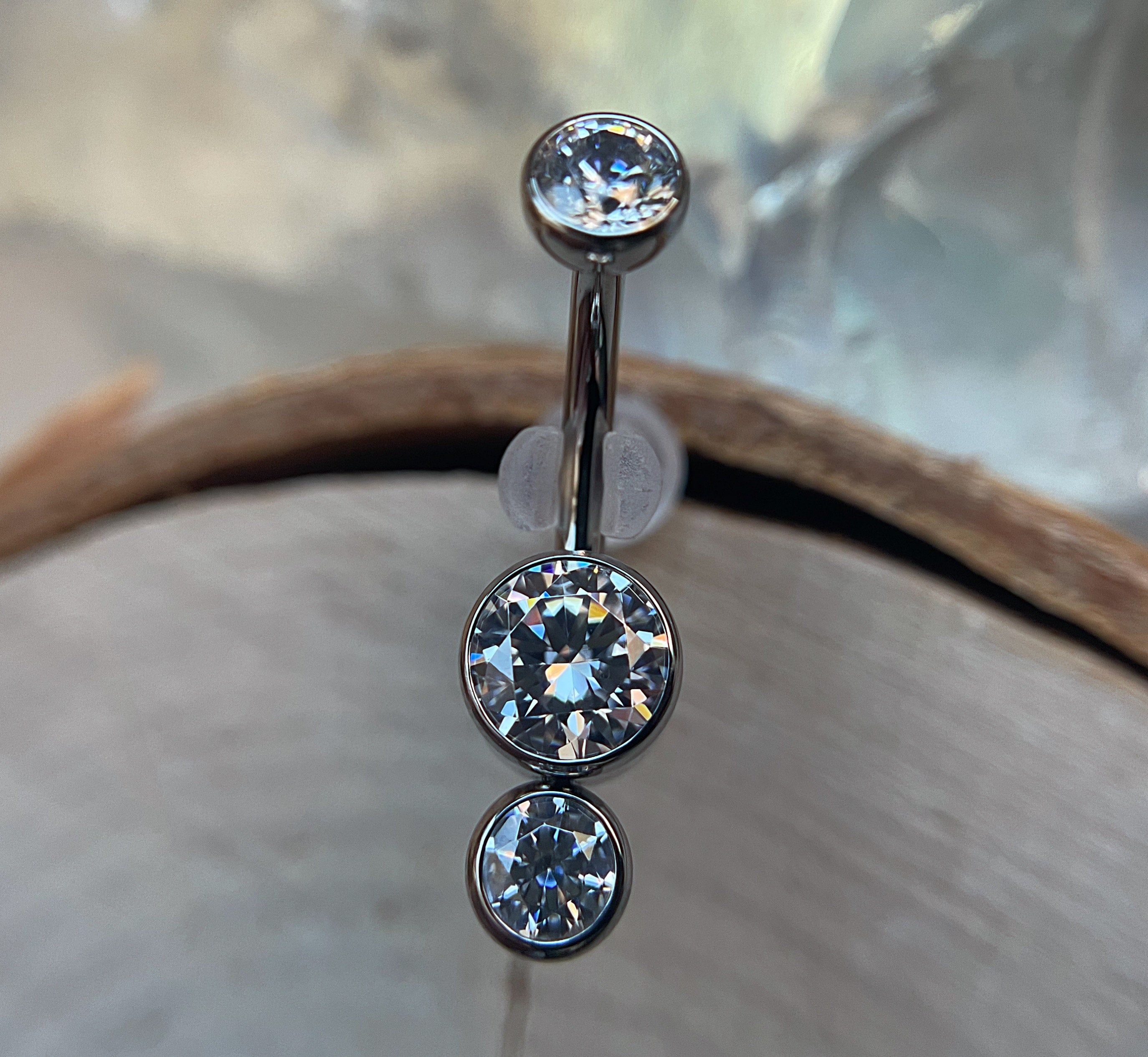 Gemini CZ Navel Curve by Industrial Strength