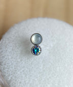 2 Gem Bezel set Cluster by People's Jewelry