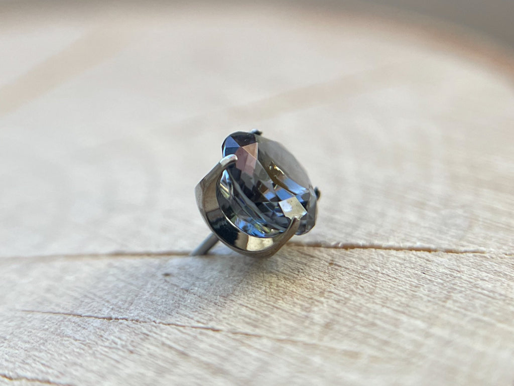 Ocean Gray CZ Prong by NeoMetal
