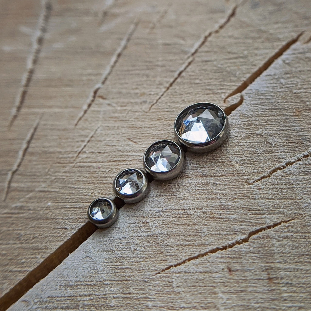 White Topaz Rose Cut by NeoMetal