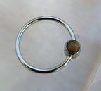 Titanium Captive Gem Beads (CZ, Opal & Natural Stone)