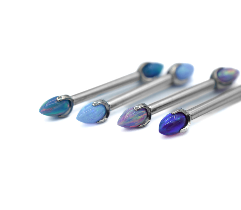 14g Opal Prong Bullet by People's Jewelry