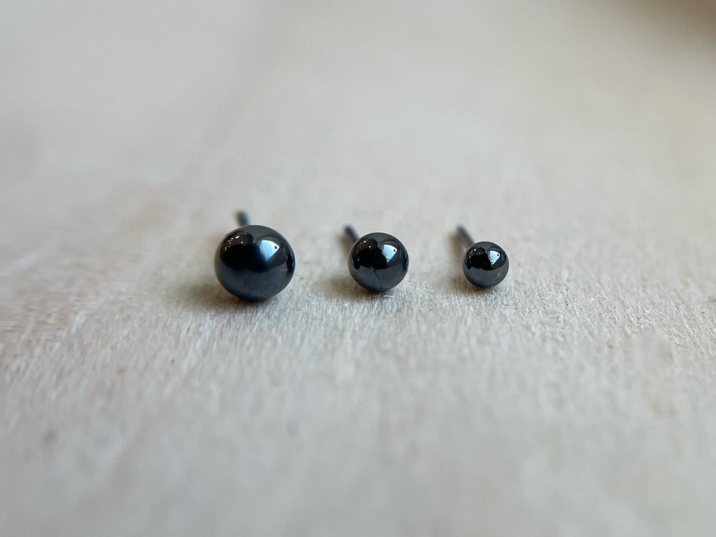 Black Niobium Ball Threadless End by Black Forest