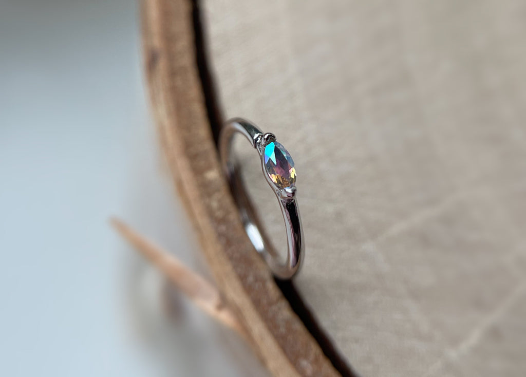 Zuri Mercury Mist Seam Ring by Buddha Jewelry