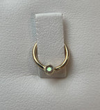 Mercury Mist Topaz Fixed Bezel Bead Ring by Buddha Jewelry