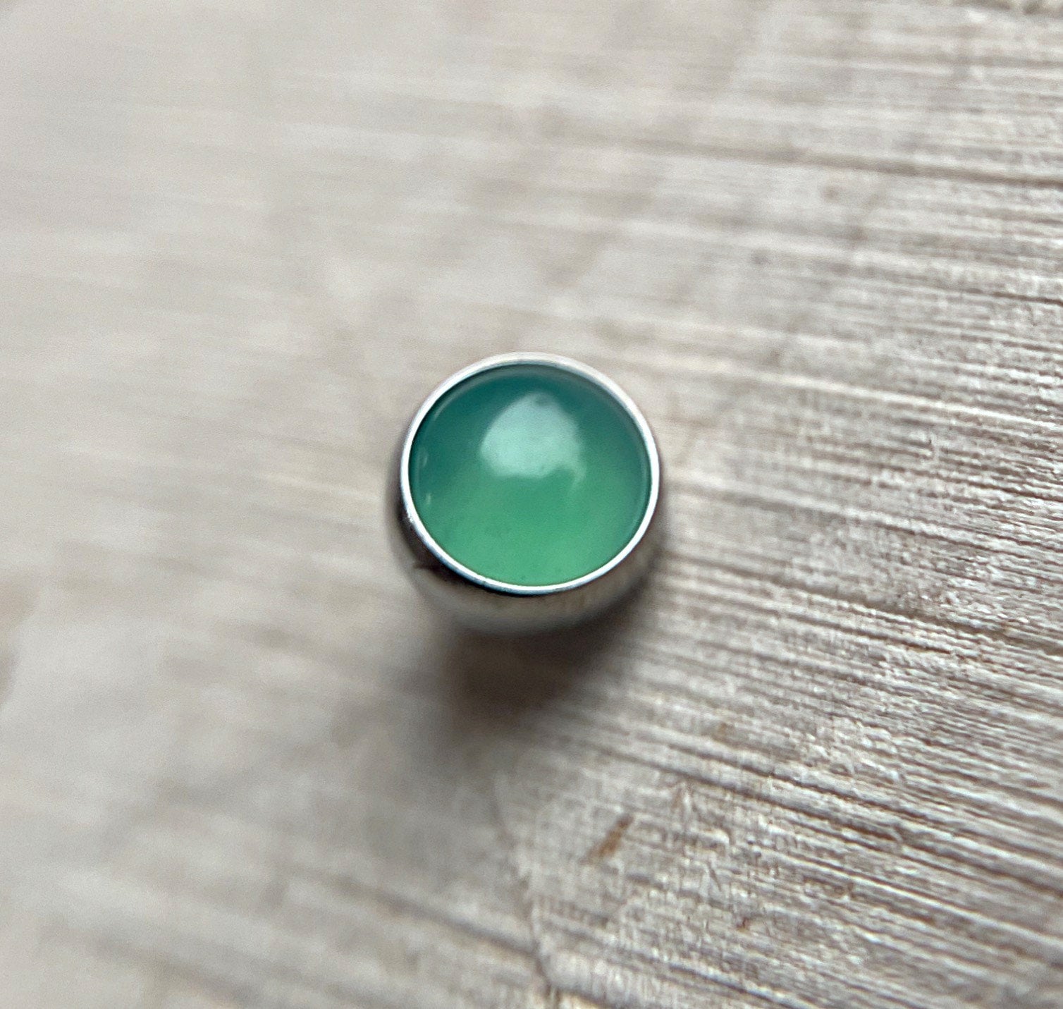 14g Genuine Chrysoprase Cabochon by People's Jewelry