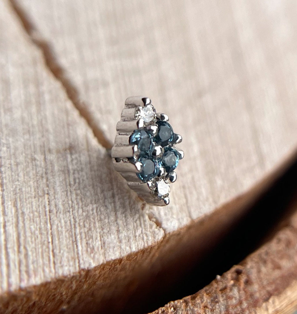 London Blue Topaz with Champagne Diamond Oasis by BVLA