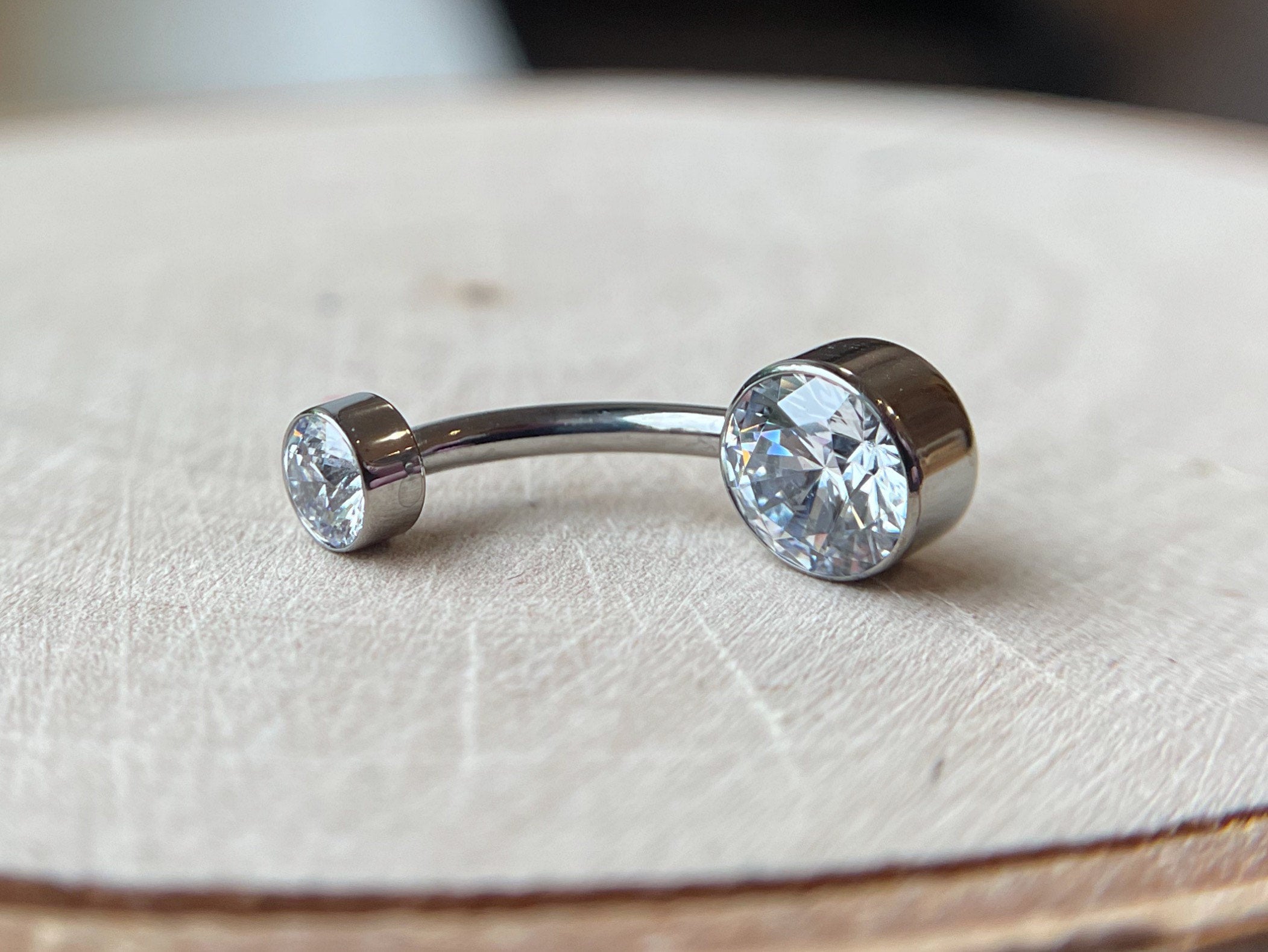 CZ Navel by Industrial Strength (4mm top/6mm bottom bezel)