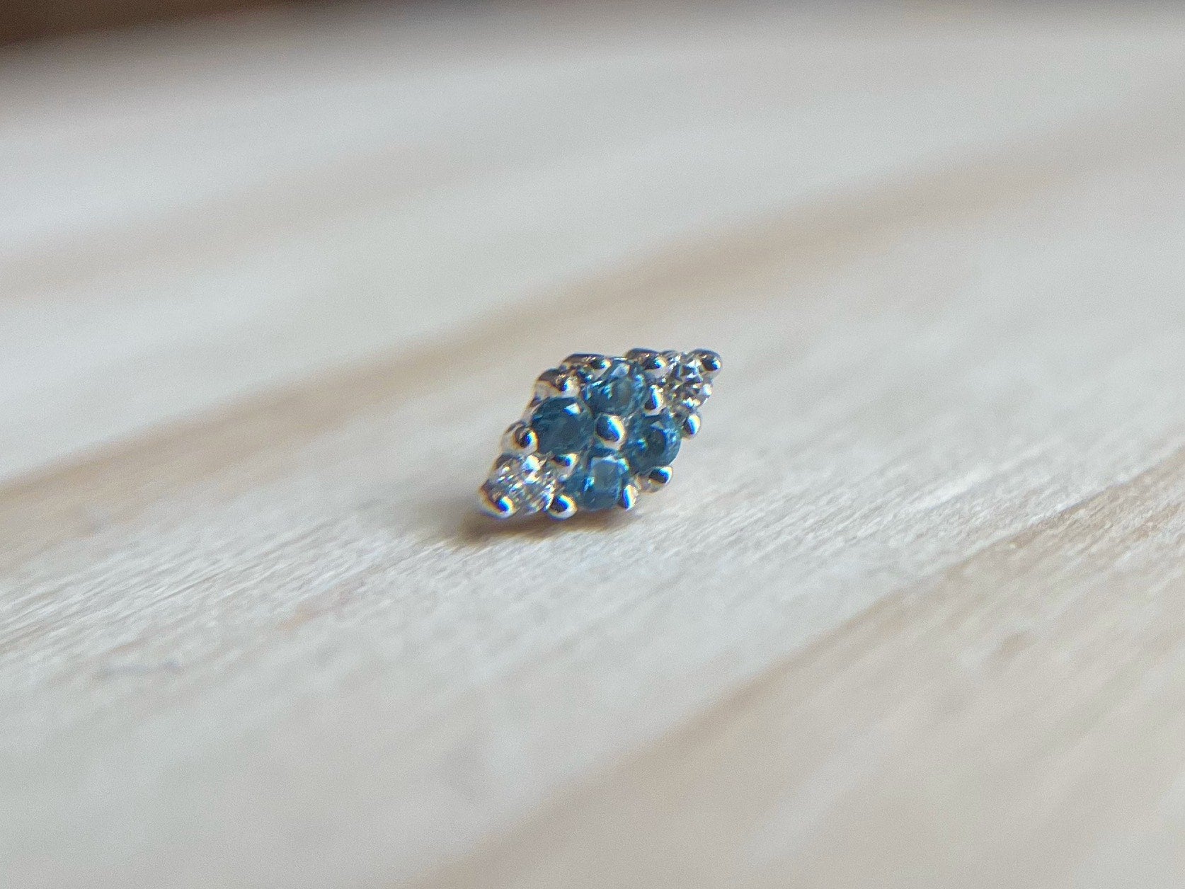 London Blue Topaz with Champagne Diamond Oasis by BVLA