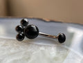 Bijoux Black Cab and Black CZ Navel Curve (3-N) by LeRoi