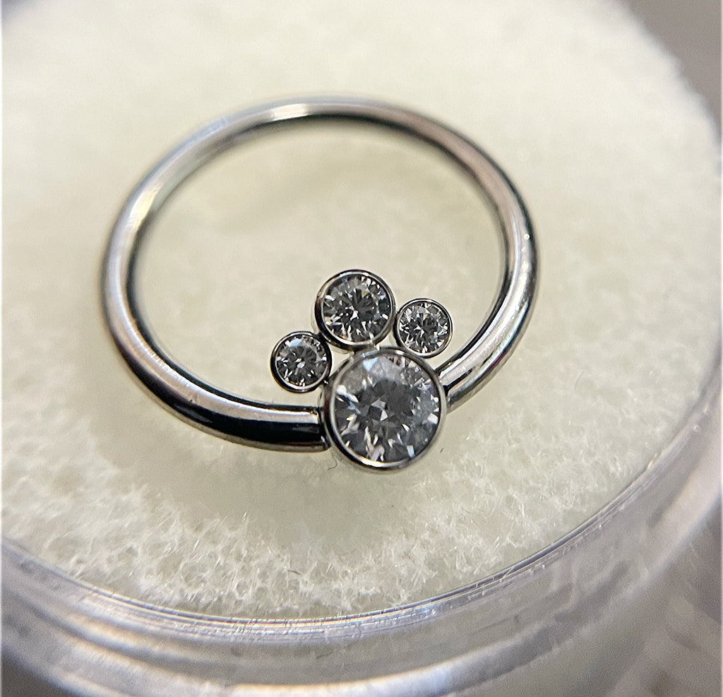 4-Gem Bijoux Cluster Captive Gem Bead (3-CC) by LeRoi