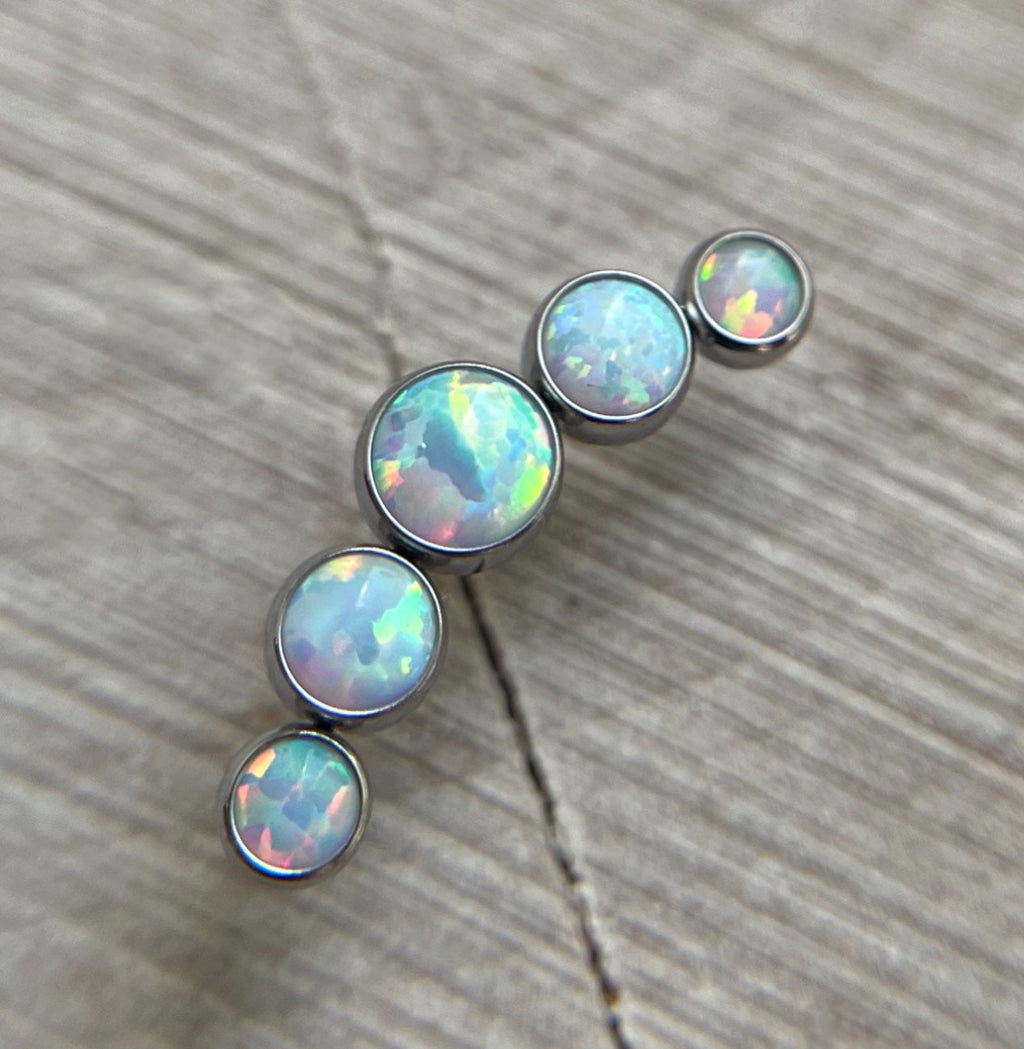 5 Gem Cabochon Cluster by NeoMetal