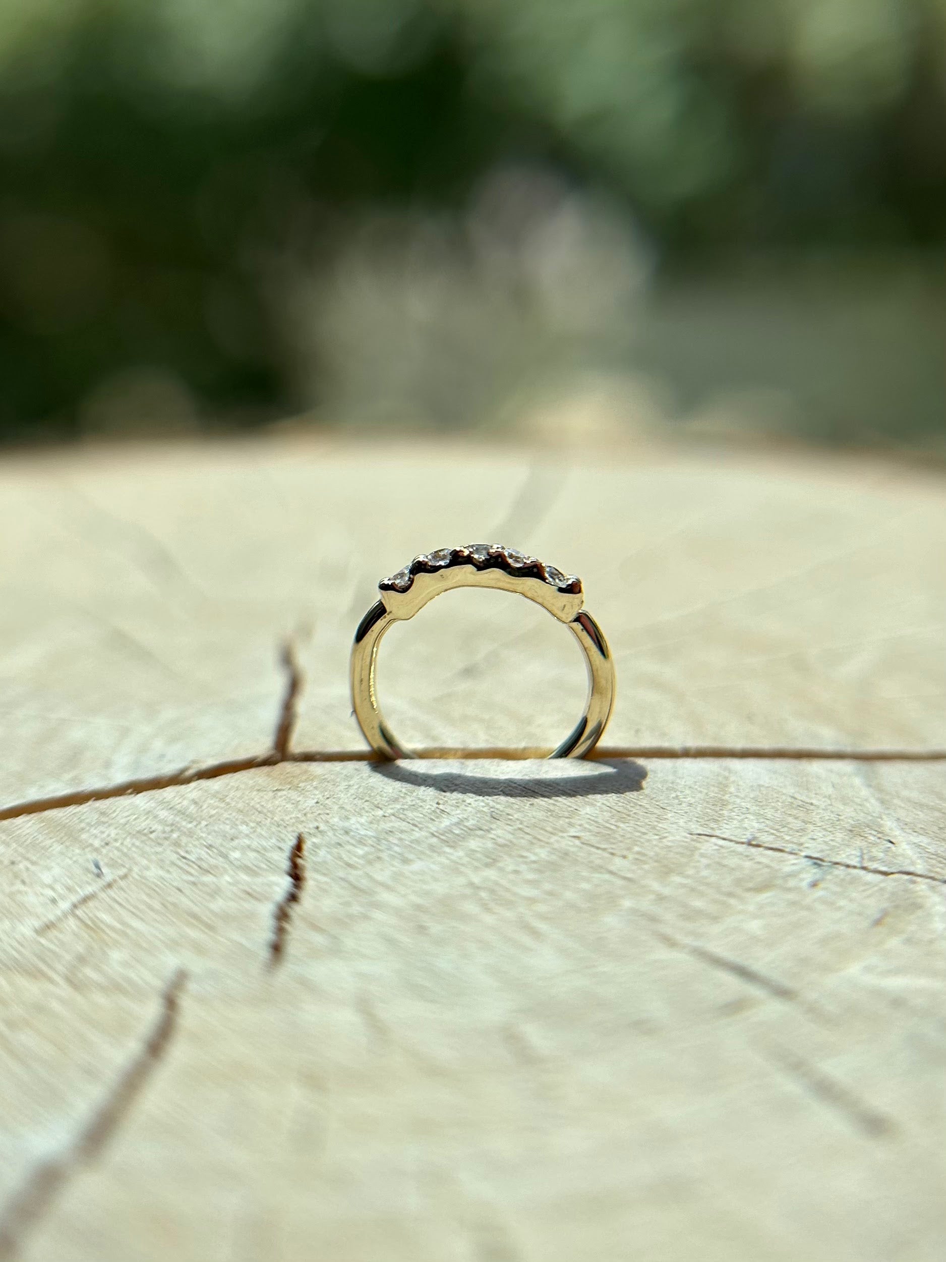 5 Gem Seam Ring by Kiwi Diamond