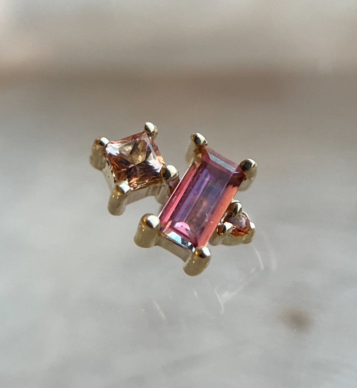 Tetra with Anastasia and Peach Topaz by BVLA