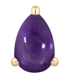 Amethyst Prong Pear by Buddha Jewelry
