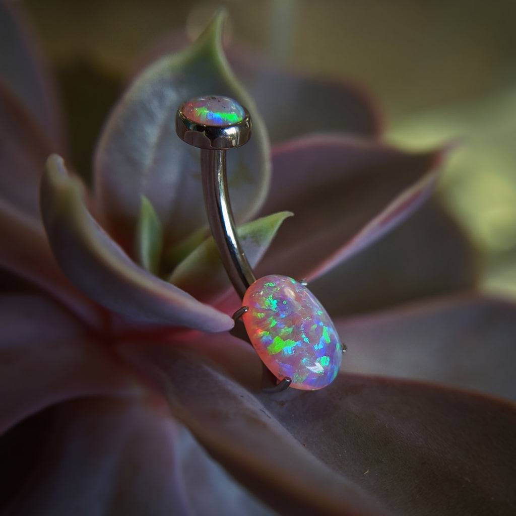 Oval Cut Navel Curve by Anatometal