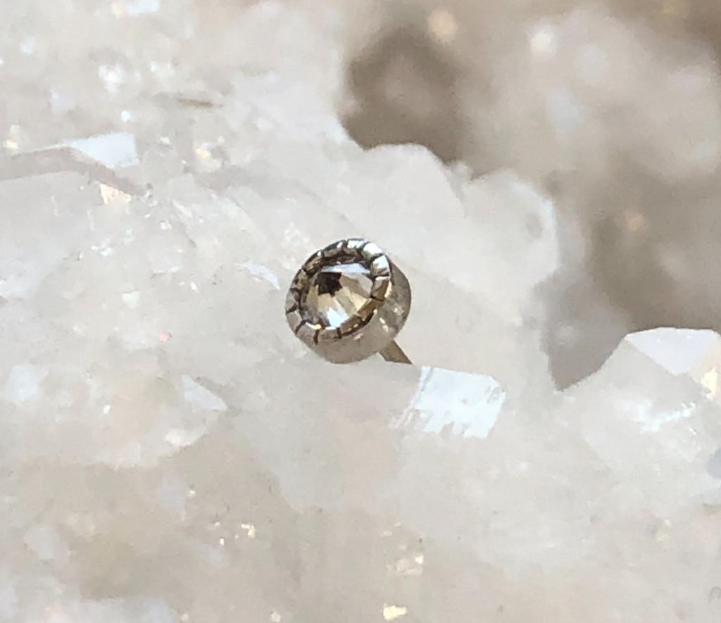 Millgrain Reverse-Set CZ by Buddha Jewelry