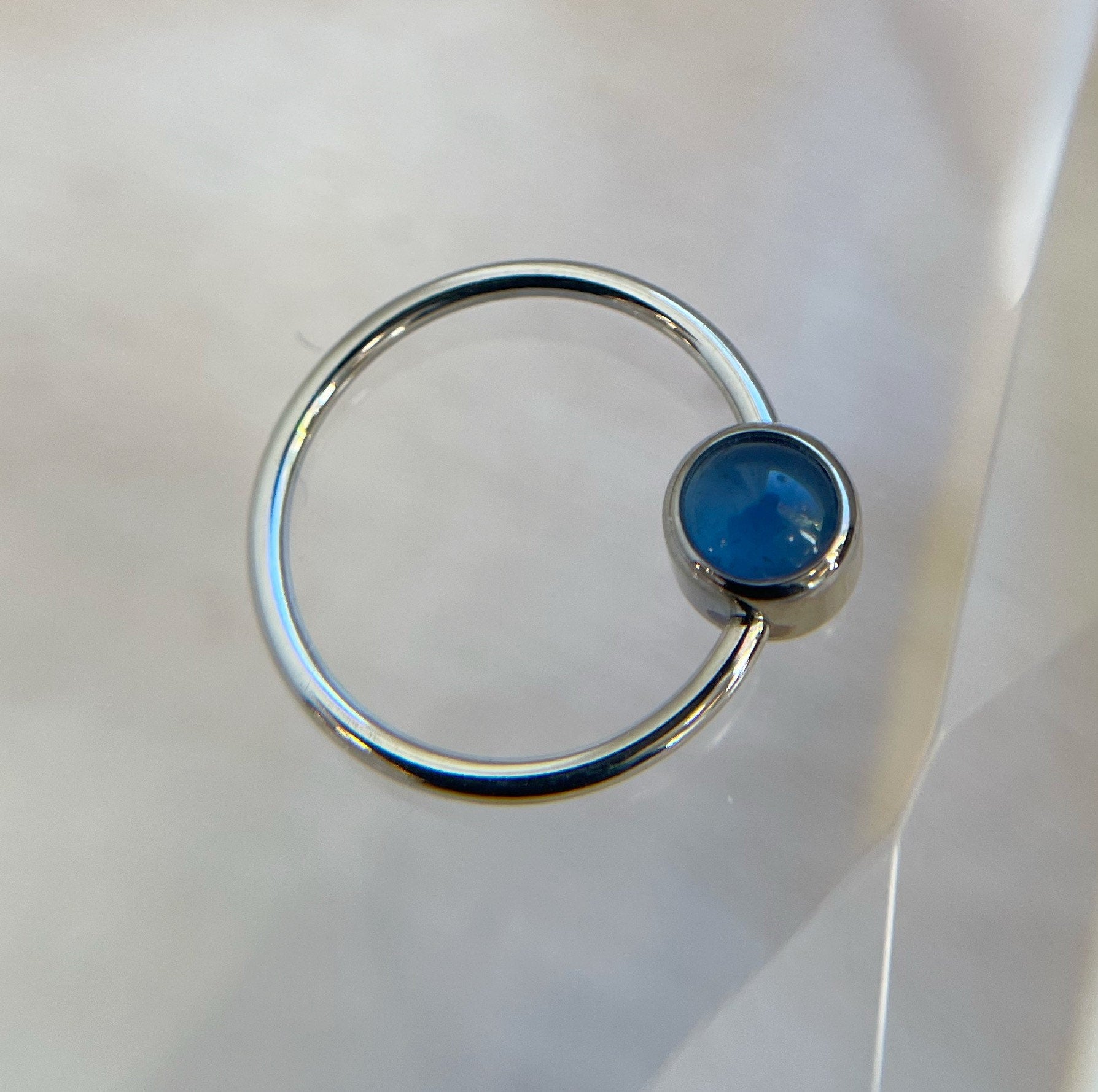 Titanium Captive Gem Beads (CZ, Opal & Natural Stone)