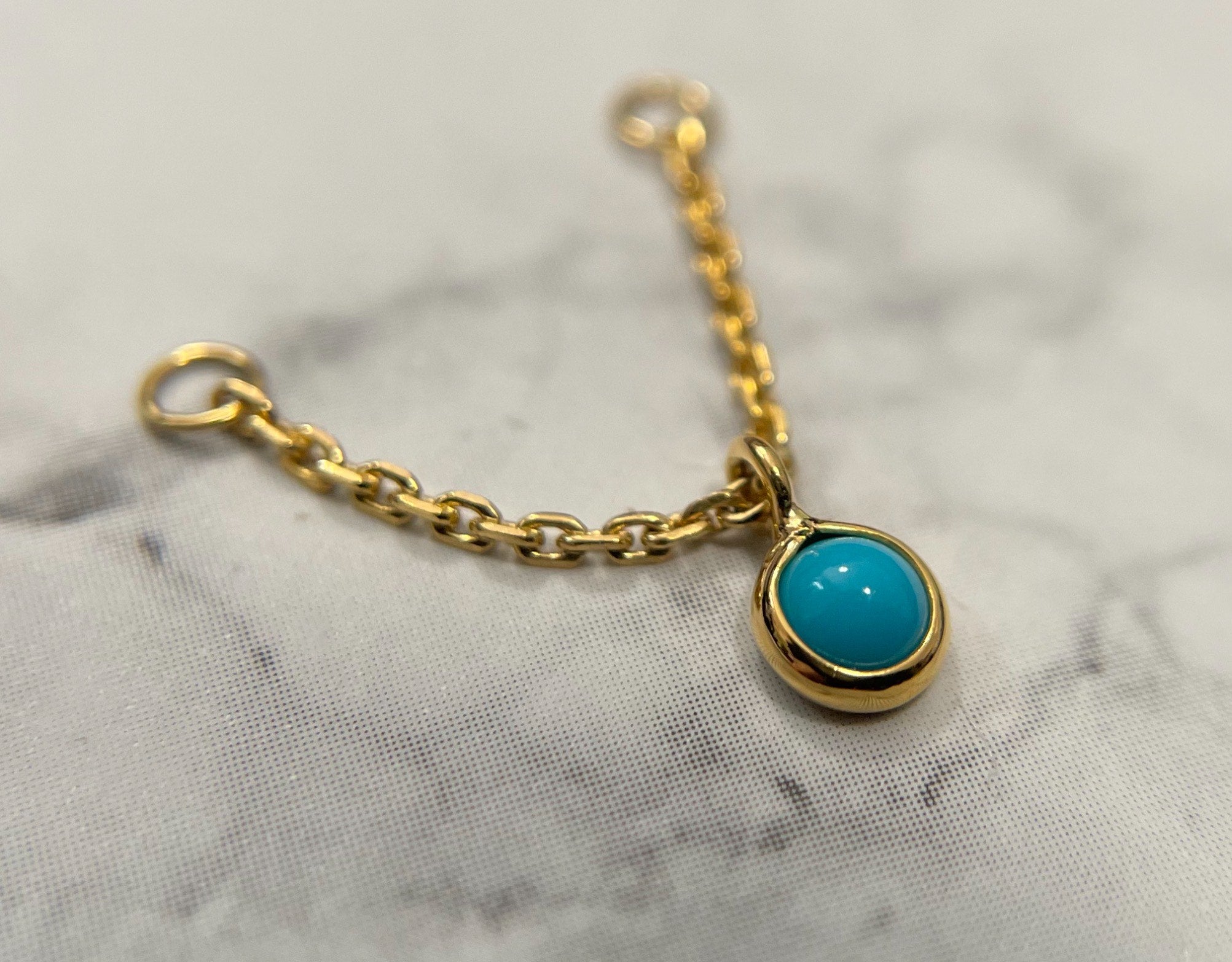 Turquoise Sliding Bezel Chain by Modern Mood