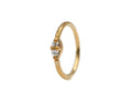 Double Prong Gem Fixed Bead Ring (Nostril/Navel orientation) by Body Gems
