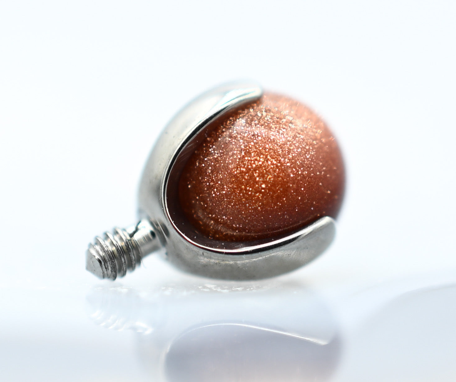 14g 3-Prong Natural Stones for Nipple Barbells (ALL COLORS) by People's Jewelry