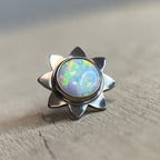 Titanium Sun Cabochon Ends by NeoMetal