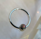 Titanium Captive Gem Beads (CZ, Opal & Natural Stone)