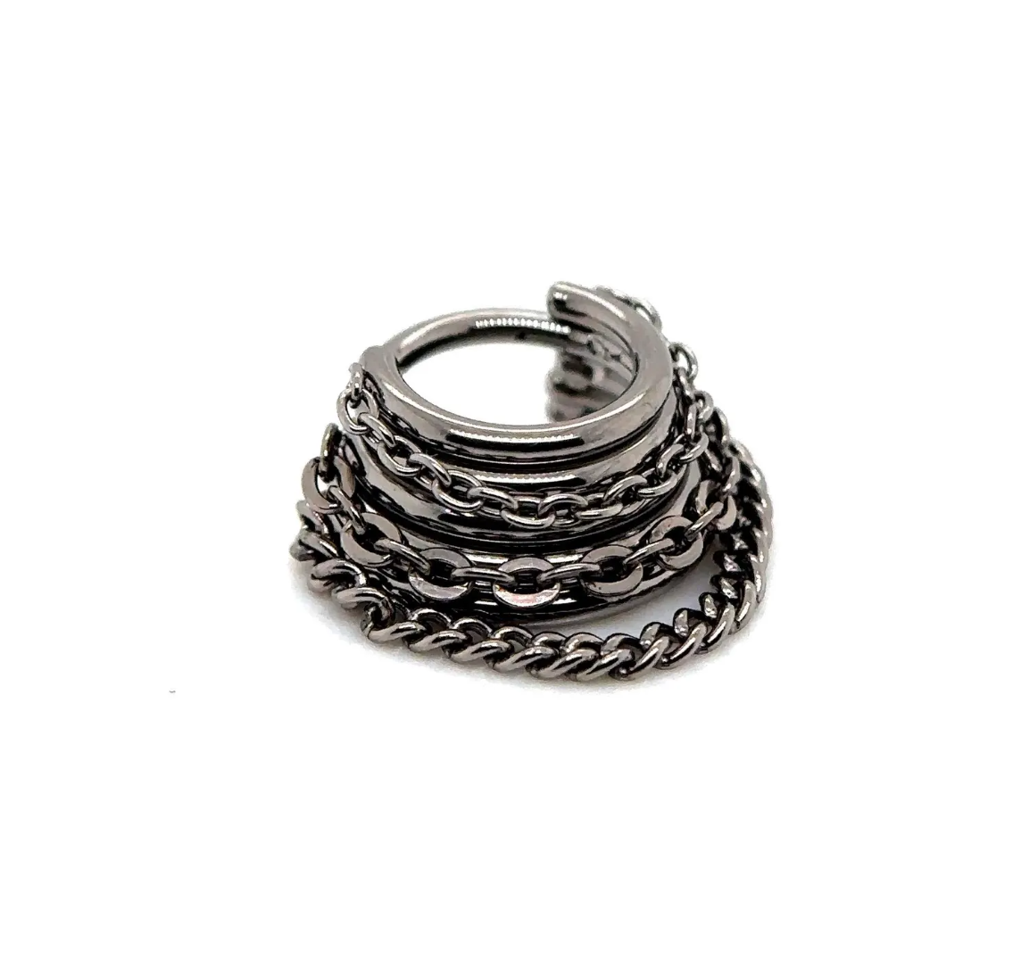 Titanium Chained Quintuple Clicker by Zadamer