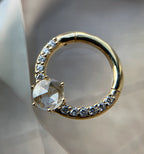 Tinsley - CZ + White Saphire Clicker by Buddha Jewelry