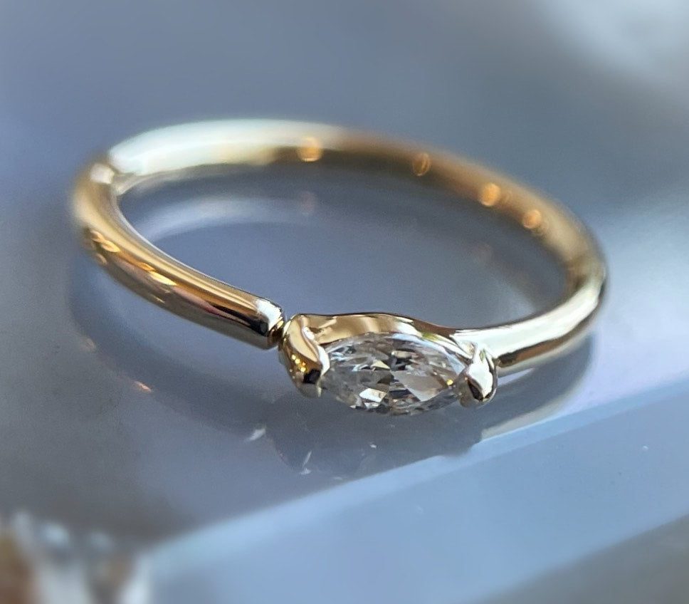 Zuri CZ Seam Ring by Buddha Jewelry Organics