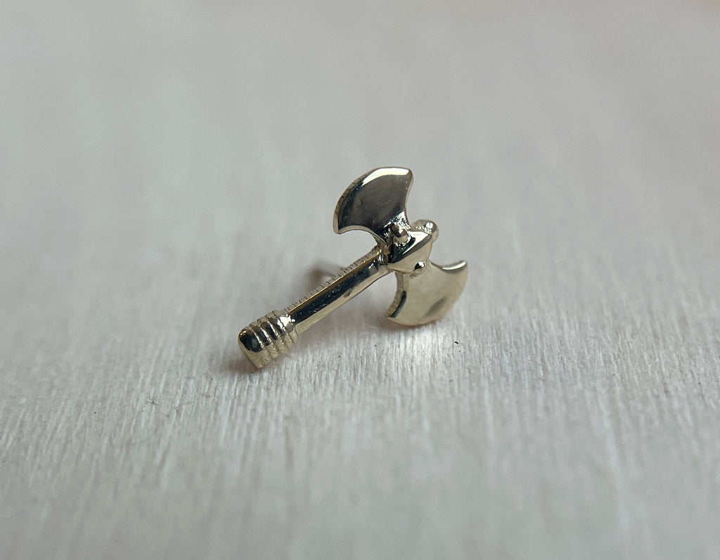 Double Headed Axe by Mushroom Body Jewelry