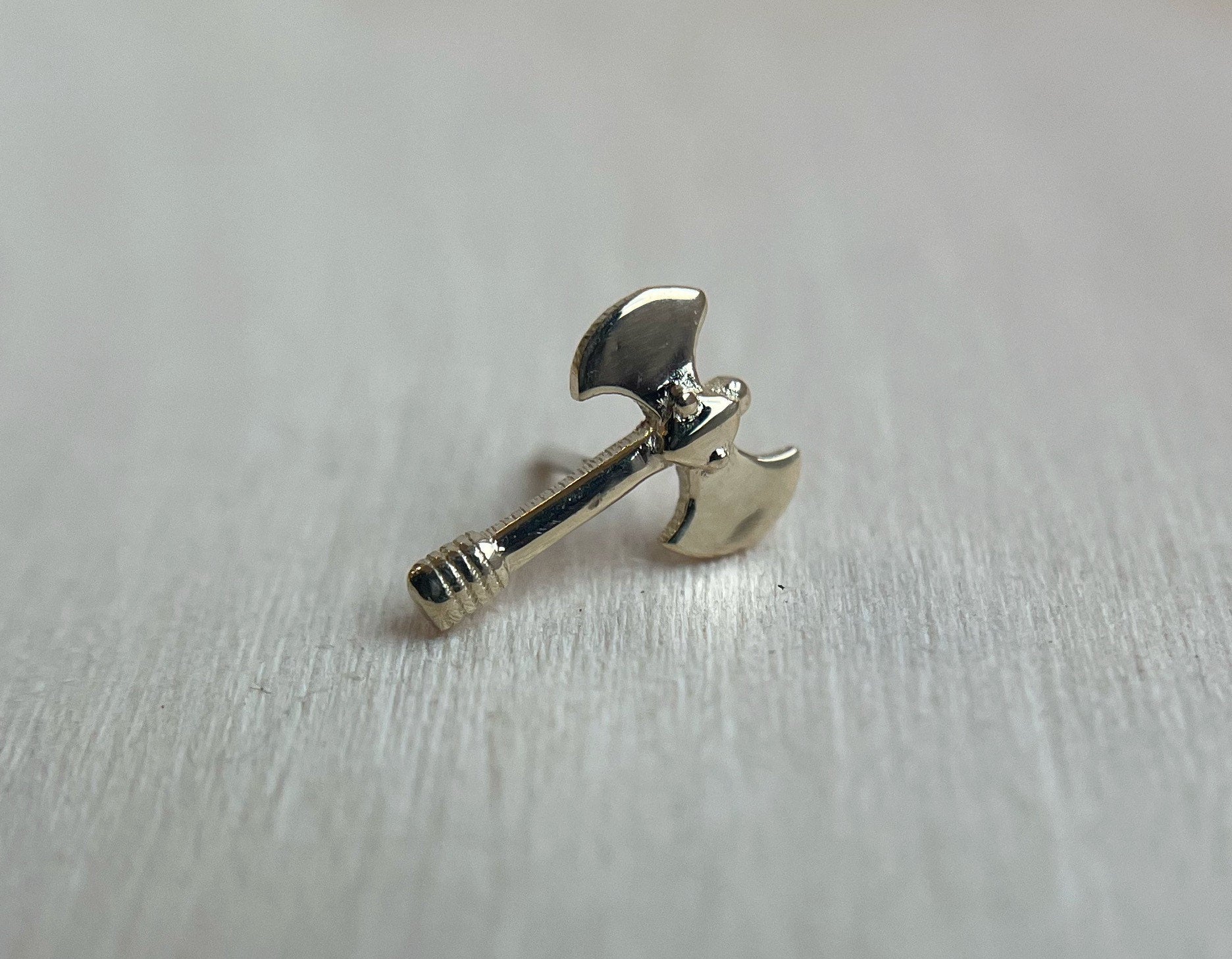 Double Headed Axe by Mushroom Body Jewelry