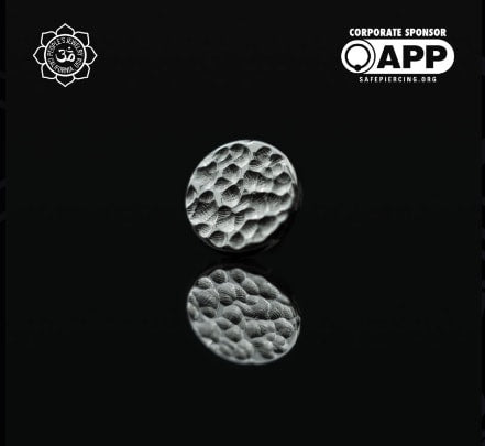 Threaded Textured Titanium Disk (14g) by People's Jewelry