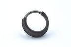 Dark Matte Titanium Triple Weld-Faceted Hinge Ring by Zadamer