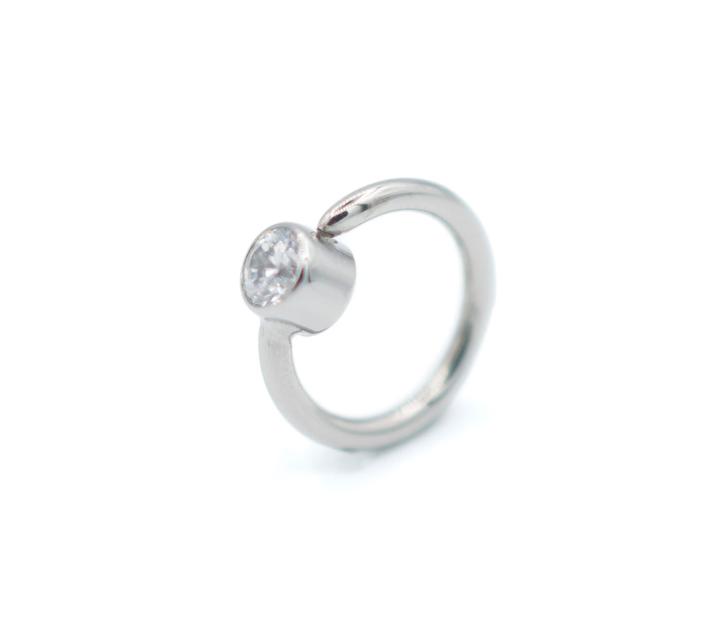 18g Titanium Fixed Bezel Ring by LeRoi Fine Jewelry