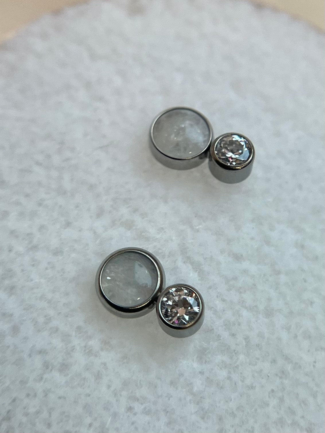 Bezel Set Two Gem Cabochon Cluster by NeoMetal