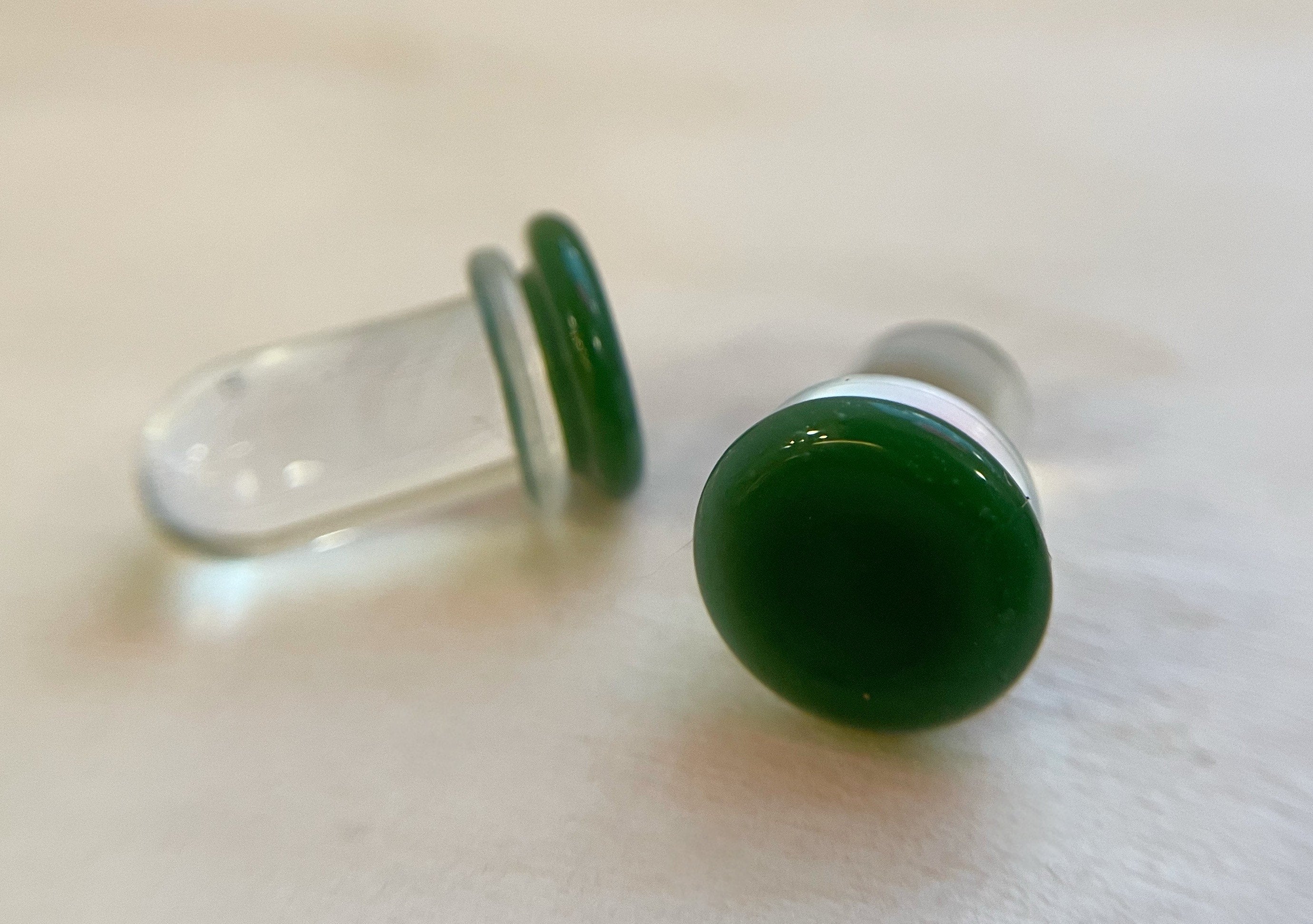 Pair of Green CFP Single Flare by Glasswear