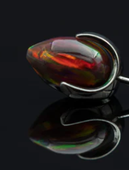 14g Opal Prong Bullet by People's Jewelry