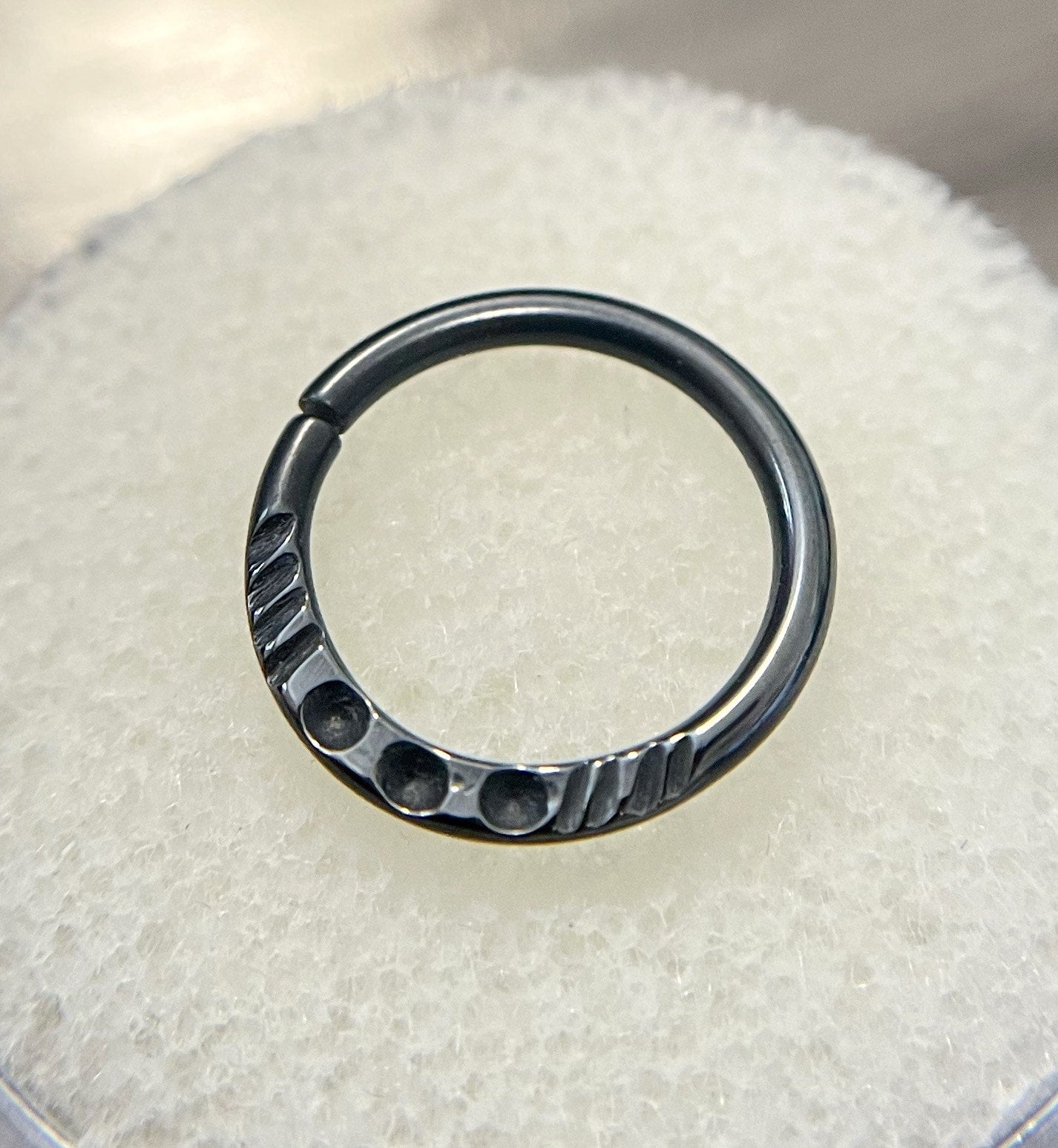 Ripley Hammered Seam Ring by Black Forest