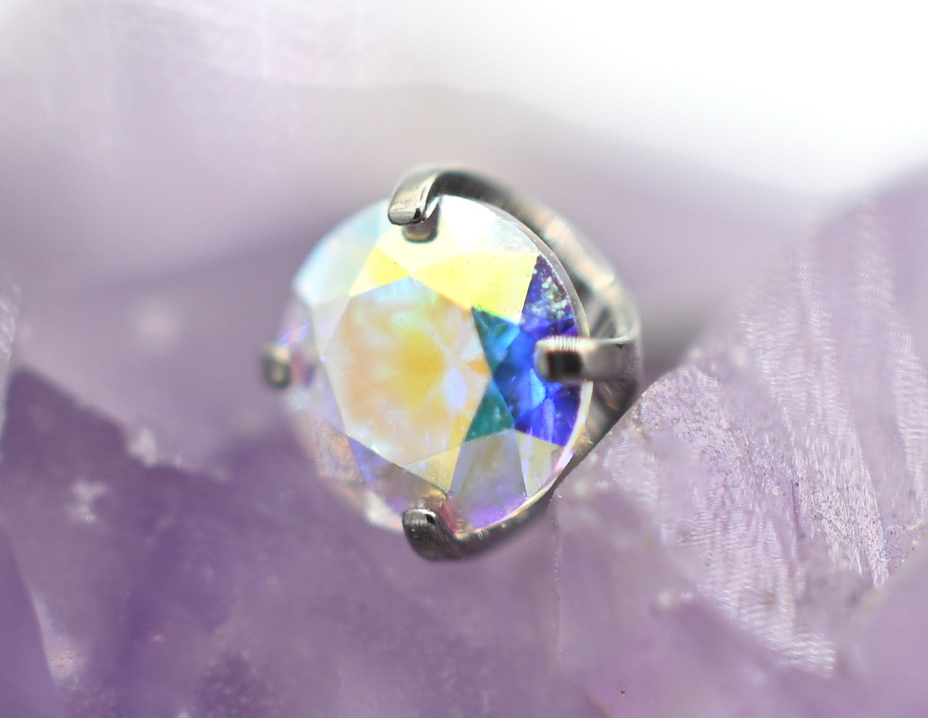Aurora Borealis CZ Prong by NeoMetal
