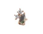 Lyra - Moss Agate + CZ by Buddha Jewelry Organics