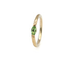 Tsavorite Fixed Bead Seam Ring Marquise Prong by BVLA