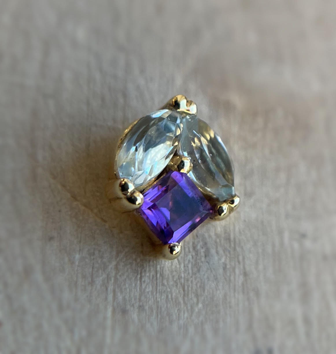Bloom (Sky Blue Topaz + Amethyst) by Quetzalli Jewelry
