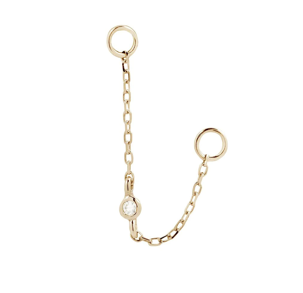 Round Center CZ Chain 20mm by Buddha Jewelry