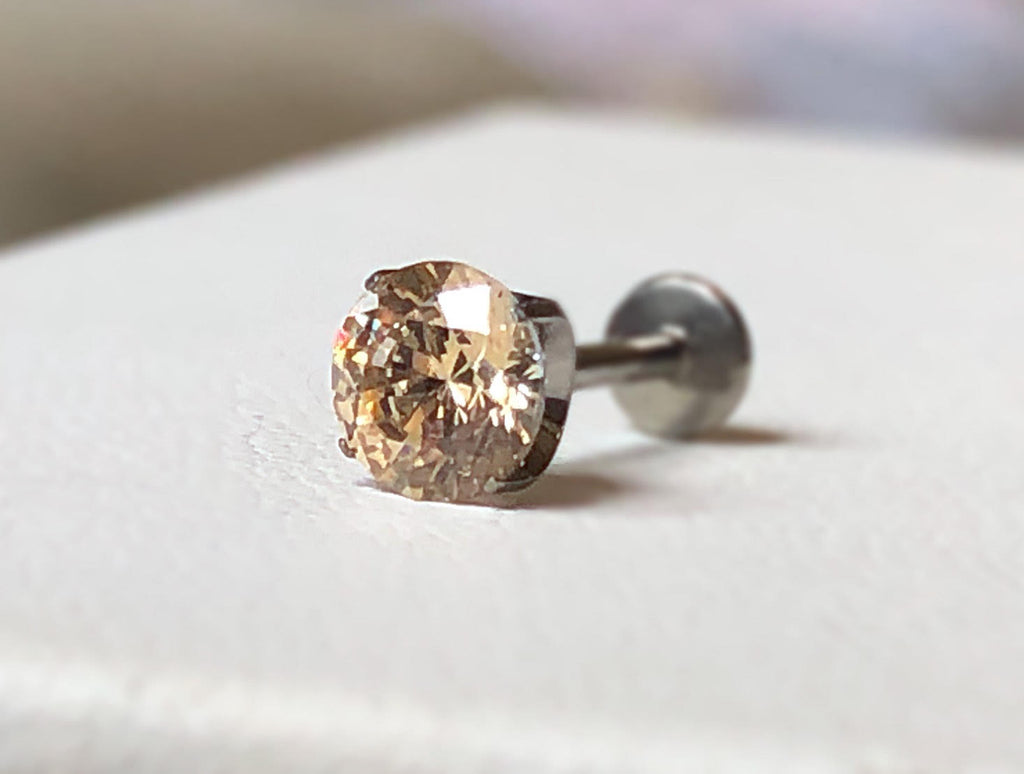 Champagne CZ Prong by NeoMetal