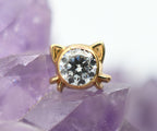 Lil Kitty w/ 3mm Stone by Body Gems