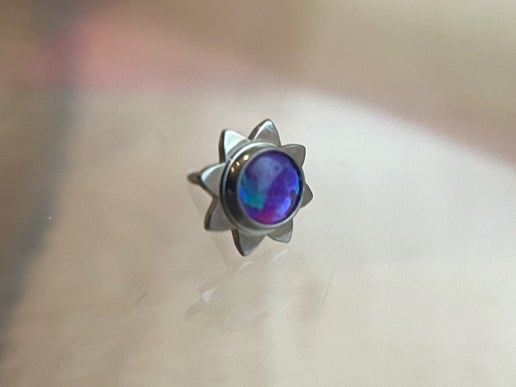 Titanium Sun Cabochon Ends by NeoMetal