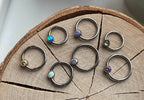 Titanium Captive Gem Beads (CZ, Opal & Natural Stone)