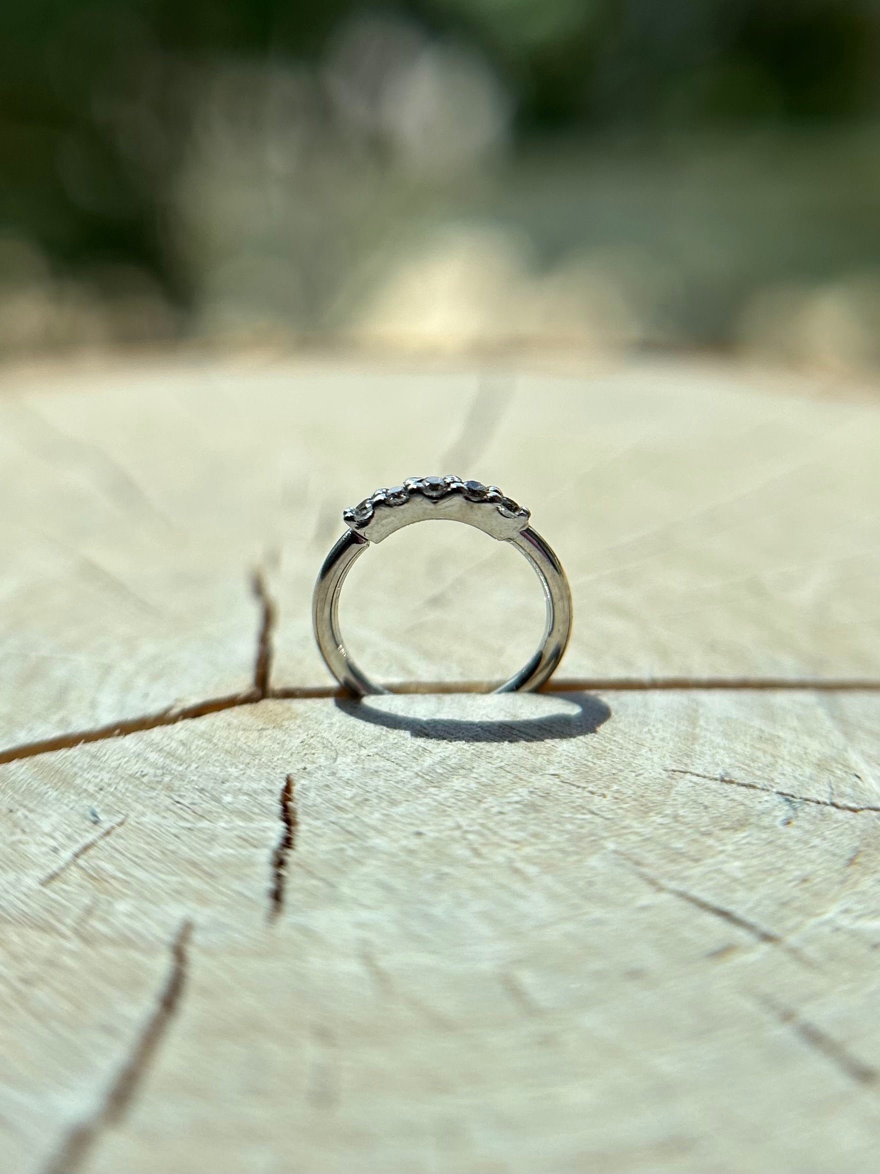 5 Gem Seam Ring by Kiwi Diamond